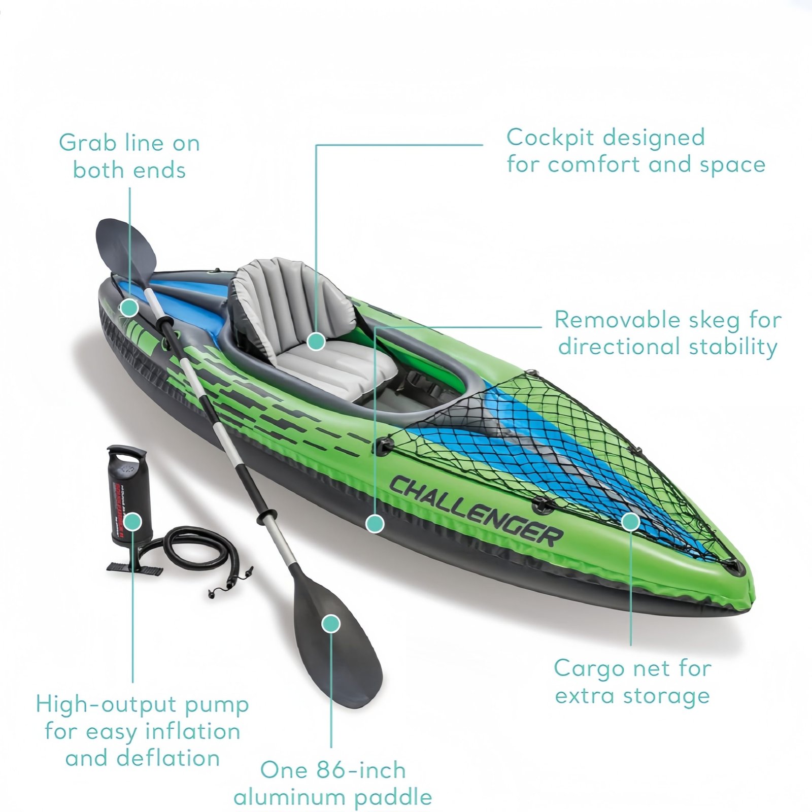 Portable Inflatable Kayak for Two – Perfect for Fishing & Water Fun